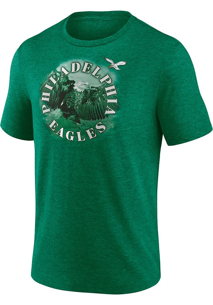 Philadelphia Eagles Kelly Green True Classics Triblend Short Sleeve Fashion T Shirt