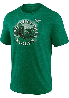Philadelphia Eagles Kelly Green True Classics Triblend Short Sleeve Fashion T Shirt
