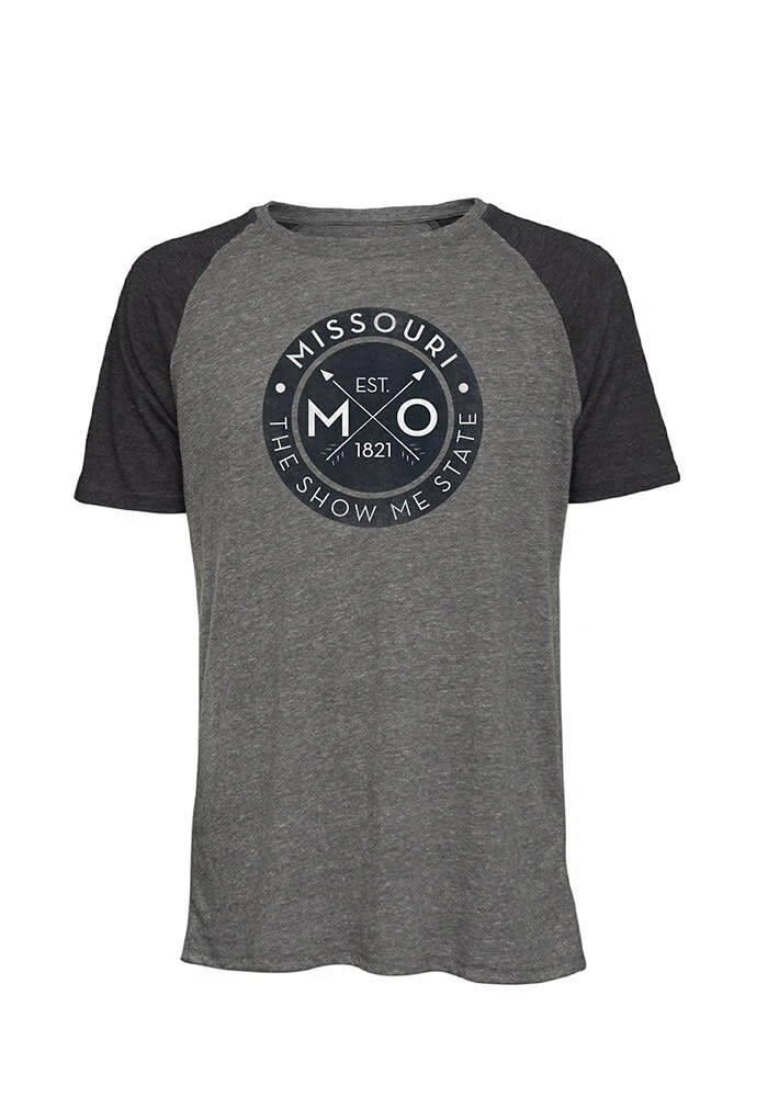 Missouri Charcoal Circle Graphic Short Sleeve Fashion T Shirt