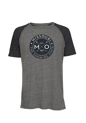 Missouri Charcoal Circle Graphic Short Sleeve Fashion T Shirt