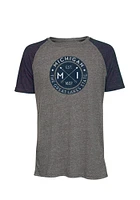 Michigan Charcoal Circle Graphic Short Sleeve Fashion T Shirt