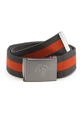 Oklahoma State Cowboys Fabric Stripe Belt Mens Belt