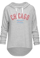Chicago Womens Grey Flag Hooded Sweatshirt