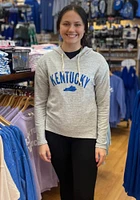 Kentucky Womens Grey State Shape Hooded Sweatshirt