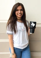 Texas Womens White Circle Arrow Short Sleeve T-Shirt