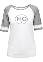 Missouri Womens White Circle Arrow Short Sleeve T-Shirt