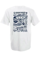 Pennsylvania Womens White Julia Gash Short Sleeve T-Shirt