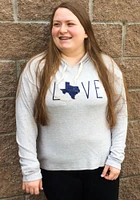 Texas Womens Grey Love Hooded Sweatshirt