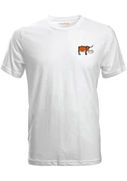 Austin Womens White Julia Gash Short Sleeve T-Shirt