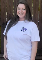 K-State Wildcats Womens White Julia Gash Short Sleeve T-Shirt