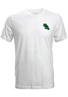 North Texas Mean Green Womens White Julia Gash Short Sleeve T-Shirt