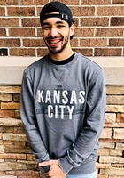 Kansas City Mens Grey Skyline Long Sleeve Crew Sweatshirt
