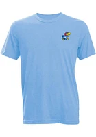 Kansas Jayhawks Womens Light Blue Julia Gash Short Sleeve T-Shirt