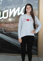 Oklahoma Womens Grey State Shape Love Hooded Sweatshirt