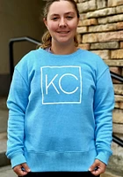 Kansas City Womens Light Blue Box Crew Sweatshirt