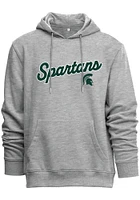 Michigan State Spartans Mens Grey Mascot Name Long Sleeve Hoodie