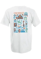 Cincinnati White Julia Gash Short Sleeve T Shirt