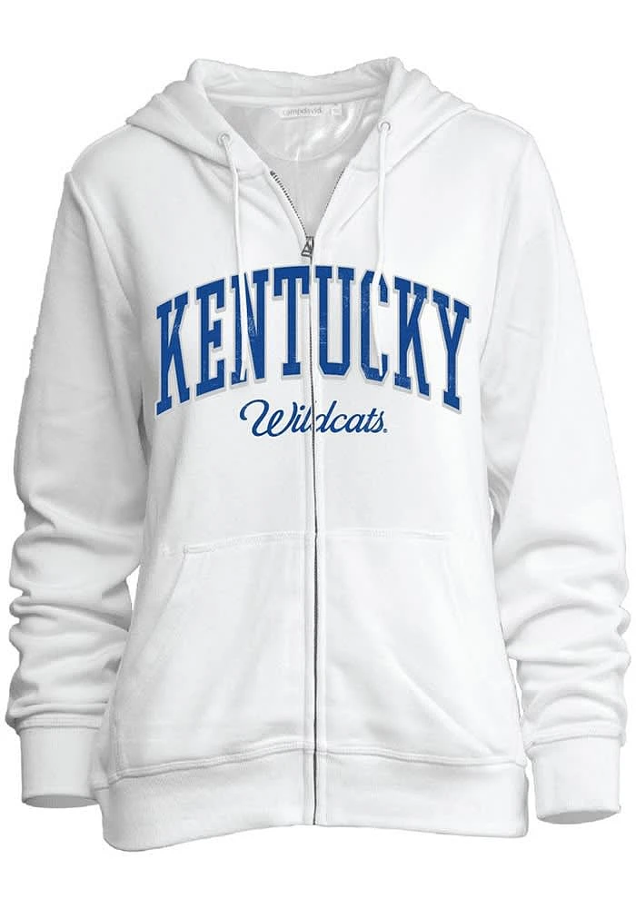 Kentucky Wildcats Womens White Full Zip Long Sleeve Jacket