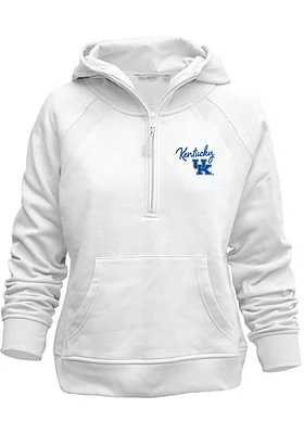 Kentucky Wildcats Womens White Asana Zip Hood Hooded Sweatshirt