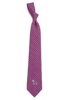 Kansas Jayhawks Gingham Mens Tie