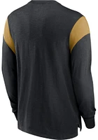 Nike New Orleans Saints Black Historic Sleeve Stripe Long Fashion T Shirt