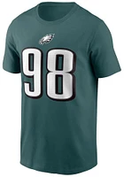 Jalen Carter Philadelphia Eagles Teal Name and Number Short Sleeve Player T Shirt