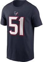 Will Anderson Jr Houston Texans Navy Blue Name and Number Short Sleeve Player T Shirt