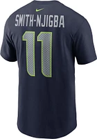 Jaxon Smith-Njigba Seattle Seahawks Navy Blue Name and Number Short Sleeve Player T Shirt