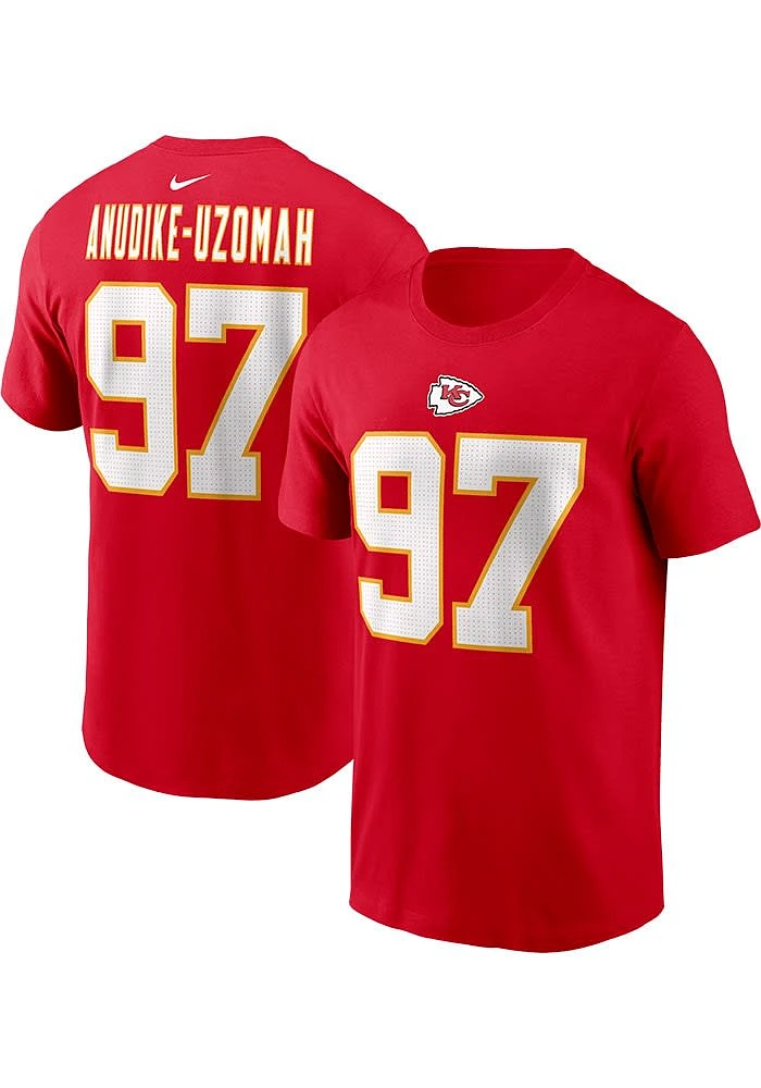 Felix Anudike-Uzomah Kansas City Chiefs Red Name and Number Short Sleeve Player T Shirt