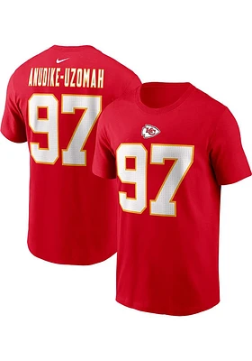 Felix Anudike-Uzomah Kansas City Chiefs Red Name and Number Short Sleeve Player T Shirt