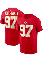 Felix Anudike-Uzomah Kansas City Chiefs Red Name and Number Short Sleeve Player T Shirt