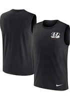 Nike Cincinnati Bengals Mens Black Large Muscle Logo Short Sleeve Tank Top