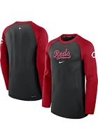 Nike Cincinnati Reds Mens Black Game Time Long Sleeve Sweatshirt