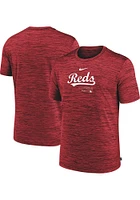 Nike Cincinnati Reds Red Velocity Script Short Sleeve T Shirt