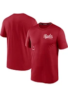 Nike Cincinnati Reds Red Early Work Script Short Sleeve Fashion T Shirt