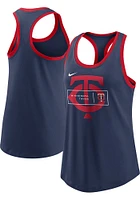 Nike Minnesota Twins Womens Navy Blue Racerback X-Ray Tank Top