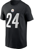 Joey Porter Jr. Pittsburgh Steelers Black Name Number Short Sleeve Player T Shirt