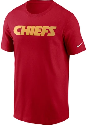 Nike Kansas City Chiefs Wordmark Essential Short Sleeve T Shirt