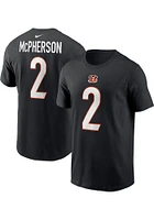 Evan McPherson Cincinnati Bengals Black NN Tee Short Sleeve Player T Shirt