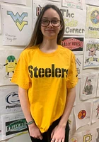 Nike Pittsburgh Steelers Gold Wordmark Essential Short Sleeve T Shirt