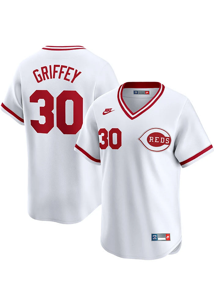 Ken Griffey Jr. Cincinnati Reds Nike Cooperstown Jersey - White