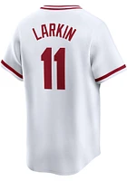 Barry Larkin Cincinnati Reds Nike Cooperstown Jersey - White