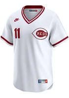 Barry Larkin Cincinnati Reds Nike Cooperstown Jersey - White