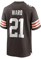 Denzel Ward  Nike Cleveland Browns Brown Home Game Football Jersey