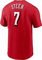 Spencer Steer Cincinnati Reds Red Home Short Sleeve Player T Shirt