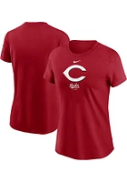 Nike Cincinnati Reds Womens Red Logo Short Sleeve T-Shirt