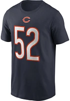Khalil Mack Chicago Bears Navy Blue Name Number Short Sleeve Player T Shirt