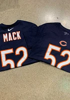 Khalil Mack Chicago Bears Navy Blue Name Number Short Sleeve Player T Shirt