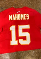 Patrick Mahomes Kansas City Chiefs Red Name Number Short Sleeve Player T Shirt
