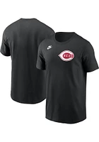 Nike Cincinnati Reds Black Cooperstown Team Wordmark Short Sleeve T Shirt